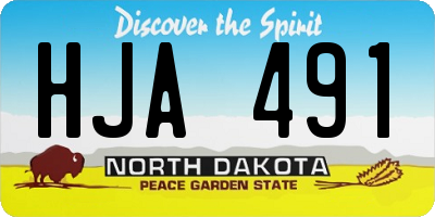 ND license plate HJA491