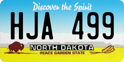 ND license plate HJA499