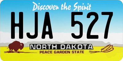 ND license plate HJA527