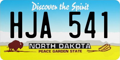 ND license plate HJA541