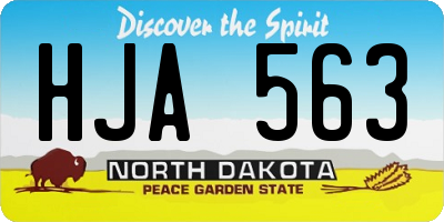 ND license plate HJA563