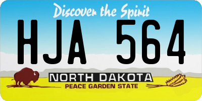 ND license plate HJA564