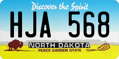ND license plate HJA568