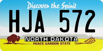 ND license plate HJA572