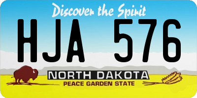 ND license plate HJA576