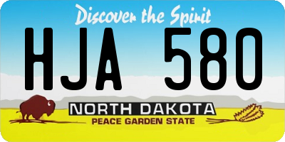 ND license plate HJA580