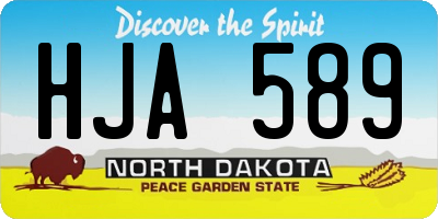 ND license plate HJA589
