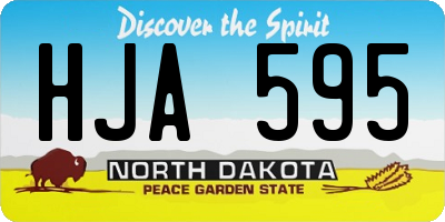 ND license plate HJA595