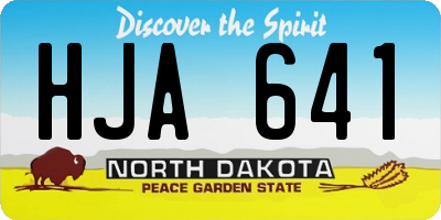 ND license plate HJA641