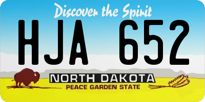 ND license plate HJA652
