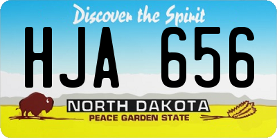 ND license plate HJA656