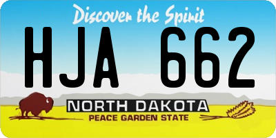 ND license plate HJA662