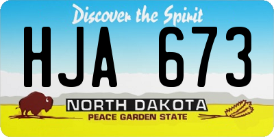 ND license plate HJA673