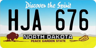ND license plate HJA676