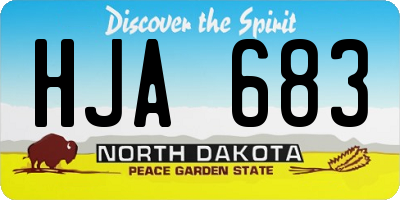 ND license plate HJA683