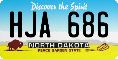 ND license plate HJA686
