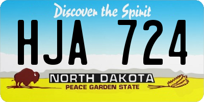 ND license plate HJA724