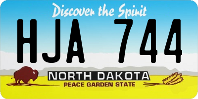 ND license plate HJA744