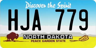 ND license plate HJA779
