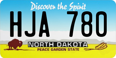 ND license plate HJA780