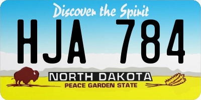 ND license plate HJA784