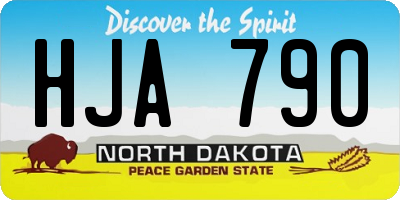 ND license plate HJA790