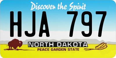 ND license plate HJA797