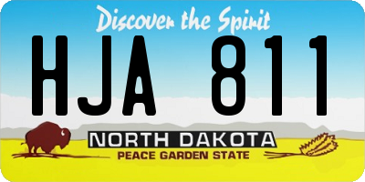 ND license plate HJA811