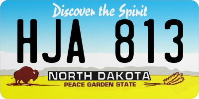 ND license plate HJA813