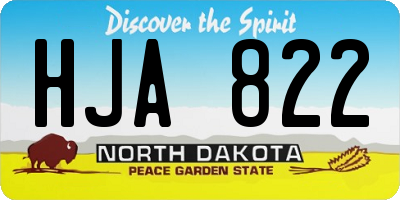 ND license plate HJA822