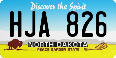 ND license plate HJA826