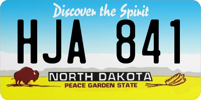 ND license plate HJA841