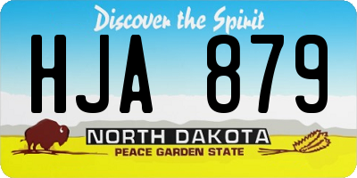 ND license plate HJA879