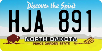 ND license plate HJA891