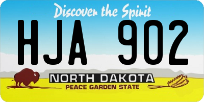 ND license plate HJA902