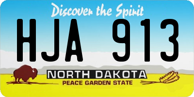ND license plate HJA913