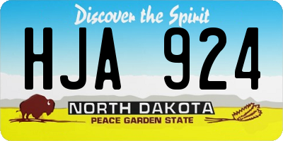 ND license plate HJA924