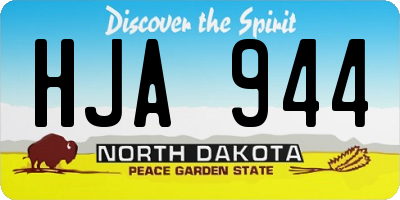 ND license plate HJA944
