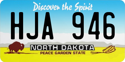 ND license plate HJA946