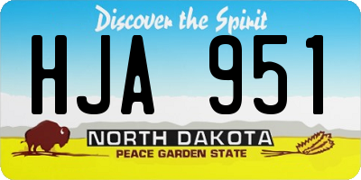 ND license plate HJA951