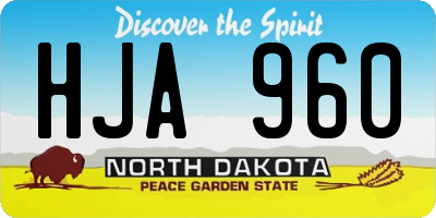 ND license plate HJA960