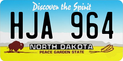 ND license plate HJA964
