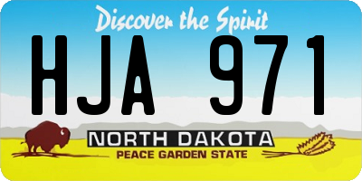 ND license plate HJA971