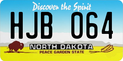 ND license plate HJB064