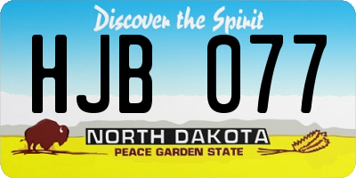 ND license plate HJB077