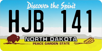 ND license plate HJB141