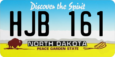 ND license plate HJB161