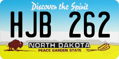 ND license plate HJB262