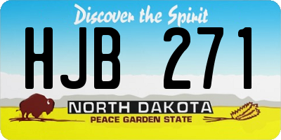 ND license plate HJB271