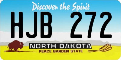 ND license plate HJB272